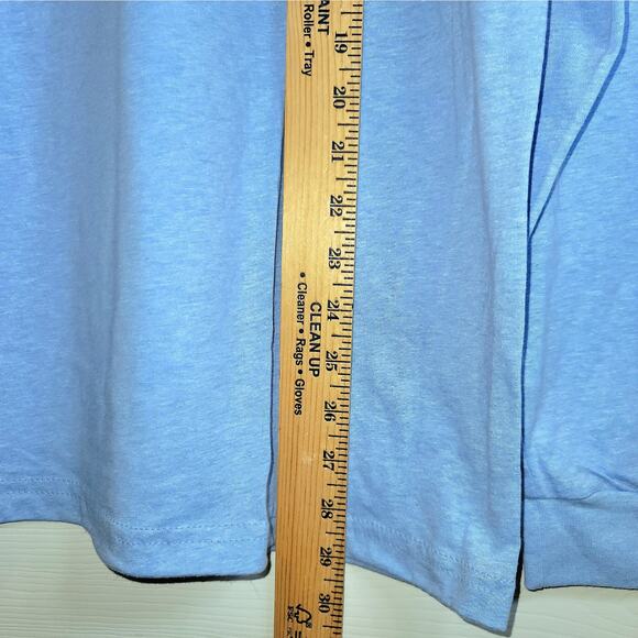 Long Sleeve Tee "More Snow..." Ski Theme Funny Mens Unisex Large Light Blue New - Picture 9 of 10